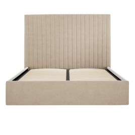BERLIX II Super Kingsize Fabric Ottoman Bedframe - Beige