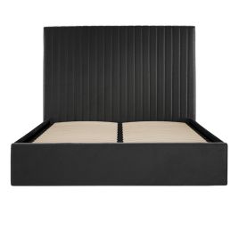 BERLIX II Super Kingsize Fabric Ottoman Bedframe - Black
