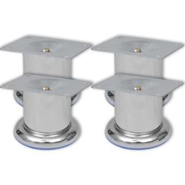 Sofa Legs 8 pcs Round Chrome 60 mm