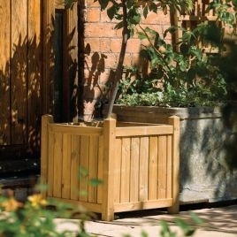 Small Square Planter with Natural Timber Finish