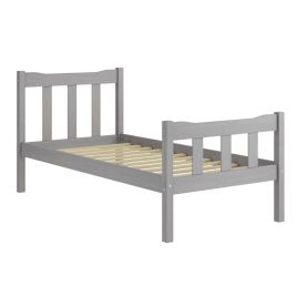 HARLAN Single Wooden Bedframe - Grey