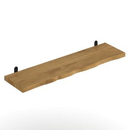 SHEVON Wall Shelf Pine Floating Shelf L Bracket Kit Display Storage - Antique Wax, 90cm