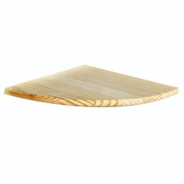 CLARIX Corner Shelf Wood Corner Display Shelf Storage - Natural, 38cm