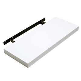 SHEVIX Box Shelf Wood Floating Shelf Display Storage - Gloss White