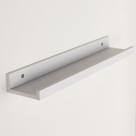 SHEVAR Floating Book Shelf Wood Wall Display Shelf Storage - Matt White