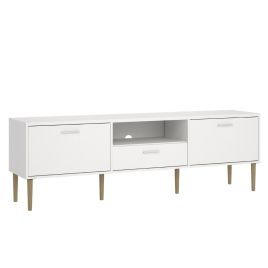 Modern Design 2 Doors TV Unit with Drawer- White