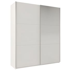 Wokingham Sliding Door Mirror 200cm Wardrobe - White