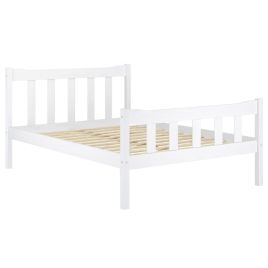 HARLAN Double Wooden Bedframe - White