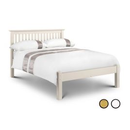 Barcelona White or Pine LFE Bed Frame-Double 4ft6 - Stone White