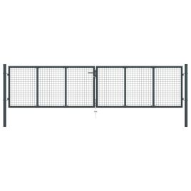Mesh Garden Gate Galvanised Steel 400x125cm Grey
