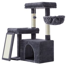 ALGUBO Multi Level Cat Tree with Scratching Posts - Dark Grey