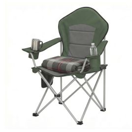 DENWELL Folding Camping Chair with High Back and Wide Seat - Green
