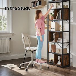Step Stool - FIORIA Folding Non-Slip Surface - White