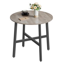 Kitchen Table - ORARO Round Frosted Glass Dining Table - Grey