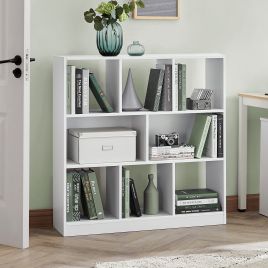 Bookshelf - VERRA 8 Compartment Storage Unit - White