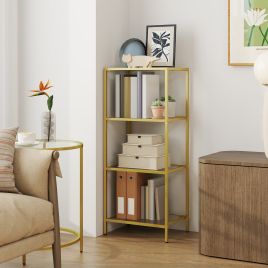Storage Shelf - VERRA 4 Tier Storage Shelf Organizer - Gold
