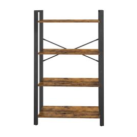 FERNHOLLOW 4 Tier Bookcase - Brown and Black