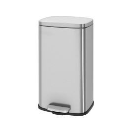 FERNHOLLOW Kitchen Rubbish Bin with Soft Close Lid and Inner Bucket - Silver