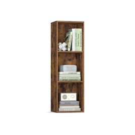 MOORVALE 3 Tier Cube Open Bookshelf - Medium Oak