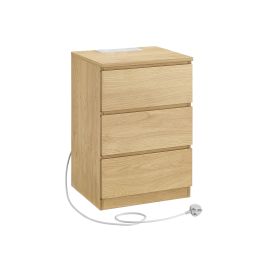 Bedside Table - ISLIN Nightstand Straw Yellow 40cm
