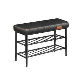 EKHO Collection - Shoe Bench Synthetic Leather Ink Black