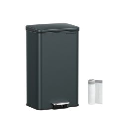Rubbish Bin - MODRA Large Step Bin with Lid - Charcoal Grey