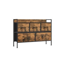 ORANA Brown Chest of Drawer - Medium-sized, 5 Drawers