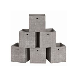 Set of 6 Non-Woven Fabric Box with Handle