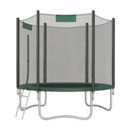 DALCROSS Kids Outdoor Trampoline with Safety Net - 244 cm - Green