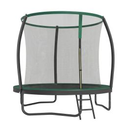 TAFORY Children's Trampoline with Safety Net - Black and Green