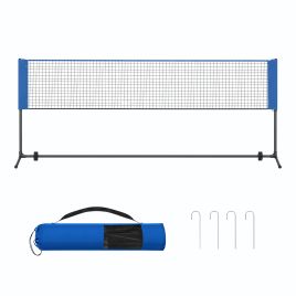 TEDEXO Height Adjustable Badminton and Volleyball Net - Blue - 400cm