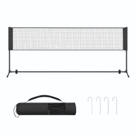 TEFORA Height Adjustable Sports Net 5 m - Black