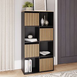 KUBIX 2X4 Storage KUBIX Black/Medium Oak