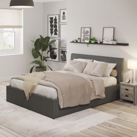 Ascot 135cm Ottoman Grey Fabric