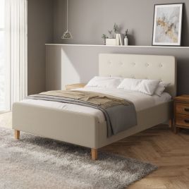 Ashbourne Ottoman Storage 4ft6 Double Upholstered Beds - Natural