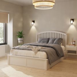 Madrid Wooden Ottoman Bed 150cm White