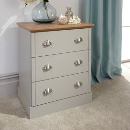 Grey Chest of Drawers - KESWICK Small Chest  3 Drawers