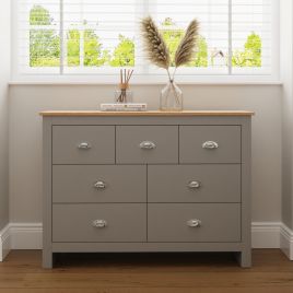Grey Chest of Drawers - LEDBURY Large Chest  7 Drawers