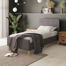 Ashbourne Single Bed 90cm Bedstead Grey
