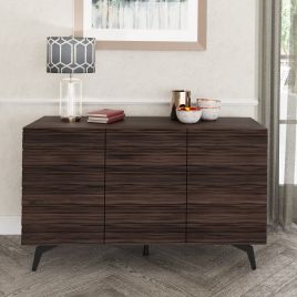 Sideboard - Cruceru Large Sideboard with 3 Door Dark Walnut