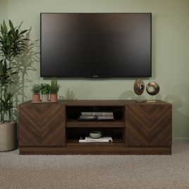 Quattro 2 Door Tv Unit - Royal Walnut