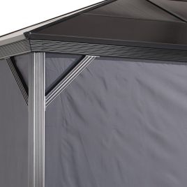 VERELLO Sojag Gazebo Curtains Polyester 3m x3.7m - Charcoal