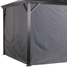 VERELLO Sojag Gazebo Curtains Polyester 3m x3m - Charcoal