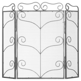 Heavy Antique Silver Fire Screen - Large