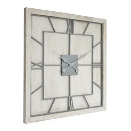 Michael White Square Large Wall Clock