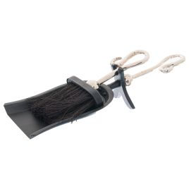 Chrome Crook Handled Hearth Tidy - Silver