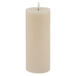 Delux Collection Melt Effect 3.5x9 LED Wax Candle - Taupe