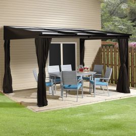 SANDERLY Sojag Sutton Outdoor Patio Cover Aluminium Frame - 3mx3.7m