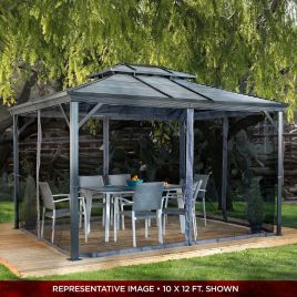 VENTARO Sojag Gazebo Aluminium Rustproof Frame Outdoor Shelter Dark Grey - 3mx3m