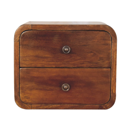 Bedside Table - TINY Nightstand Chestnut 30cm